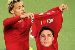 深情告白！埃基蒂克小號曬照“表白”小基耶薩：我??費德