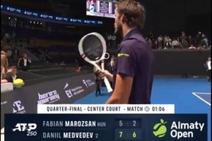 梅德維德夫2-0擊敗馬洛桑，闖入ATP阿拉木圖站四強，將對達克沃斯