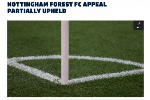 英足總官方：諾丁漢森林部分上訴成功，罰款數(shù)目將減少至11.2萬(wàn)鎊