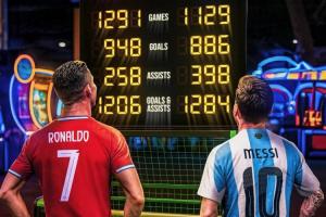 最偉大對決！433對比梅羅數(shù)據(jù)：C羅948球258助，梅西886球398助