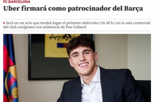 世體：巴薩下周三將與Uber簽署贊助協(xié)議，庫巴西將參加該活動