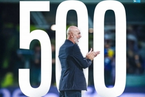 里程碑，意甲官方祝賀皮奧利意甲執(zhí)教500場(chǎng)