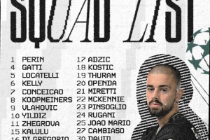 尤文客戰(zhàn)皇馬名單：伊爾迪茲在列，米雷蒂、熱格羅瓦回歸