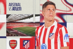 馬競曬歐冠客戰(zhàn)阿森納海報：朱利亞諾-西蒙尼單人出鏡