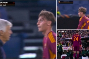 羅體：齊奧爾科夫斯基不滿只踢30分鐘就被換下，對首個(gè)丟球有責(zé)任