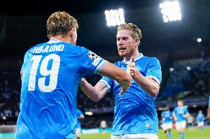 焦點戰(zhàn)！進球網(wǎng)：德布勞內(nèi)對國米不太可能踢偽9，內(nèi)雷斯或首發(fā)