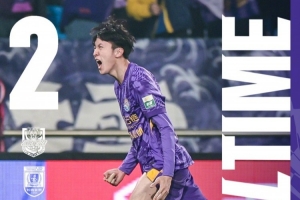 津門虎隊(duì)在比賽尾聲階段連入兩球，最終2:2戰(zhàn)平長(zhǎng)春亞泰！