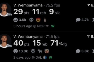 失誤控制完美！文班前兩場(chǎng)合計(jì)砍下69分26籃板12蓋帽 零失誤