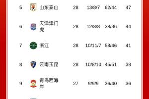 風(fēng)云突變！中超積分榜：海港先賽僅領(lǐng)先2分，蓉城取勝即反超登頂