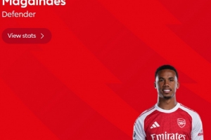 6次解圍，英超官方：加布里埃爾當(dāng)選阿森納1-0水晶宮全場(chǎng)最佳