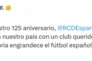 皇馬社媒：祝賀西班牙人成立125周年，你們?yōu)槲靼嘌雷闱蛟龉馓聿? >
                                        </div>
                                    </div>
                                                                        <div   id=
