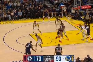 鐵血三分快船換人投降！庫里干拔超遠三分轟進！