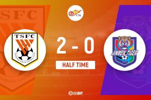 半場(chǎng)-山東泰山2-0天津津門(mén)虎 瓦科遠(yuǎn)射破門(mén)澤卡建功謝文能獻(xiàn)助攻