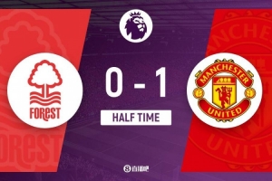 半場-曼聯(lián)1-0領(lǐng)先森林 卡塞米羅頭球破門進(jìn)球前角球判罰引爭議