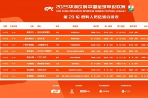 中甲第29輪裁判：邢琦吹重慶銅梁龍vs蘇州東吳，5場比賽設(shè)有VAR