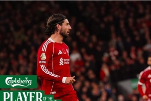索博當選對陣維拉一役利物浦最佳球員，本賽季4次當選隊內(nèi)最佳