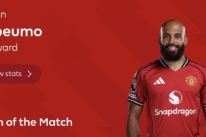 繼續(xù)努力！姆伯莫當選為曼聯(lián)客戰(zhàn)森林全場比賽最佳球員