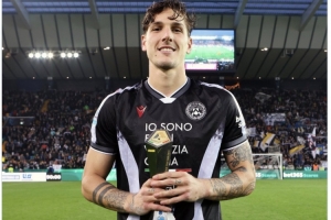 打進(jìn)制勝球！扎尼奧洛當(dāng)選烏迪內(nèi)斯vs亞特蘭大全場(chǎng)比賽最佳球員