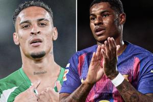 這要在一個(gè)隊(duì)安東尼世界波9場(chǎng)5球2助 拉什福德6球6助領(lǐng)跑巴薩