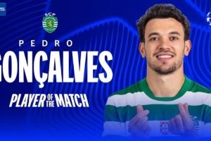 1關(guān)鍵傳球1過(guò)人成功，貢薩爾維斯當(dāng)選葡體1-1尤文一役全場(chǎng)最佳