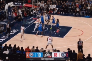 車輪戰(zhàn)我也不懼！哈登外線單挑卡魯索 上籃再次命中