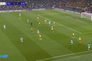 曼城1-0領(lǐng)先多特！福登弧頂遠(yuǎn)射皮球直掛死角破門(mén)，賴(lài)因德斯助攻