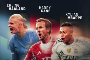 勝負(fù)難分！哈蘭德17場27球，凱恩19場25球，姆巴佩18場21球