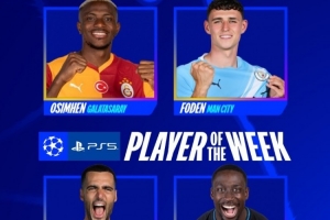 歐冠本周最佳球員候選：奧斯梅恩、福登、梅里諾、博爾赫斯在列