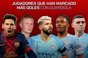 瓜迪奧拉麾下球員射手榜：梅西211球居首，哈蘭德次席，斯特林第4