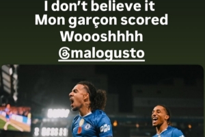 古斯托生涯處子球！科爾維爾社媒調(diào)侃：不敢信！我的男孩進(jìn)球了