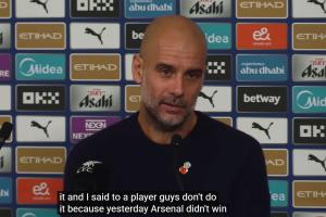 瓜帥：阿森納終于丟分？我告訴球員不要因?yàn)榘⑸{沒贏才全力以赴