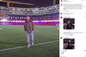 梅西曬照參觀新諾坎普：昨晚我回到了曾讓我魂?duì)繅衾@的地方