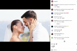 甜蜜恩愛，拉亞社媒曬婚禮照片祝妻子27歲生日快樂??