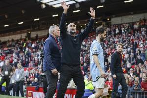 瓜帥：很自豪能與曼城一起達(dá)成里程碑，尤其是對陣?yán)锲忠饬x非凡