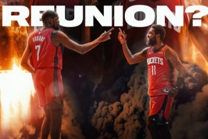 美媒發(fā)問：我們是否有可能看到杜蘭特和歐文在火箭重聚？