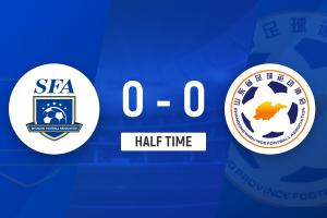 半場(chǎng)-山東U20隊(duì)占優(yōu)杜月徵造險(xiǎn) 山東隊(duì)暫0-0上海U20隊(duì)