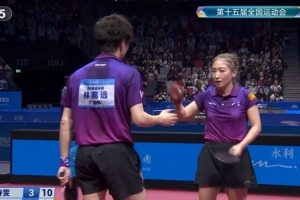 超級逆轉(zhuǎn)！劉詩雯/林高遠4-3袁勵岑/王藝迪，晉級全運會混雙決賽