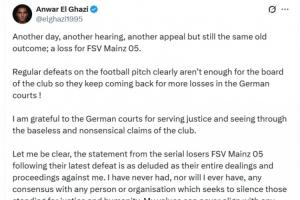埃爾加齊：美因茨再次敗訴，你們永遠(yuǎn)無法讓支持巴勒斯坦的人噤聲