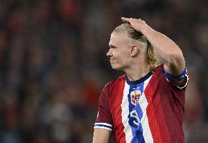 哈蘭德國家隊(duì)場均打進(jìn)1.13球，進(jìn)球效率遠(yuǎn)高于凱恩、C羅、大羅