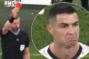 國家隊(duì)生涯首次染紅！C羅肘擊被罰下，吃到職業(yè)生涯第13張紅牌