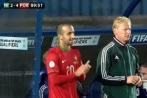 只大9天13年世預賽，曼聯(lián)主帥阿莫林曾在第89分鐘替換C羅登場