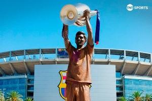 會是什么樣？拉波爾塔稱討論立梅西雕像，TNT體育曬圖暢想