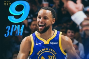 絕對領(lǐng)域！庫里生涯47次單場9+三分 比第2至第5名加起來還多2次