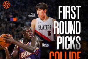 預(yù)熱！山谷太陽發(fā)布今日比賽海報：楊瀚森VS馬盧阿奇 首輪秀對決~