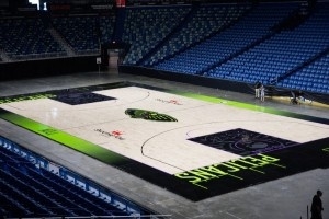 鵜鶘搭配城市版球衣的主場地板涂裝！“水鳥”也變兇狠了！