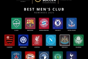環(huán)足獎(jiǎng)2025年最佳男足俱樂部候選：巴黎、切爾西、巴薩、拜仁在列