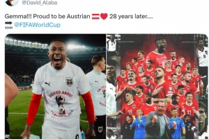 阿拉巴社媒曬照慶祝：身為奧地利人而驕傲，時(shí)隔28年重回世界杯！
