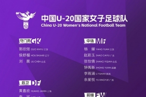 女足U20公布26人大名單，將赴西班牙進(jìn)行友誼賽與拉練賽