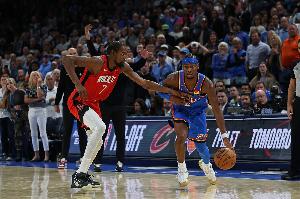 聯(lián)盟凈效率前五：雷霆+15.3第1 火箭11.4第2 掘金3 活塞4 馬刺5