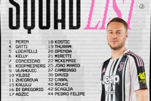 尤文公布客戰(zhàn)佛羅倫薩大名單：伊爾迪茲、弗拉霍維奇領(lǐng)銜